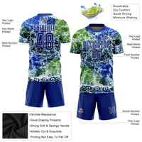 Custom Soccer Jersey, Royal White Sportswear Jersey Shirt, Athletic Mesh Moisture Wicking Jersey, Casual Gift for Men, Style Soccer0289