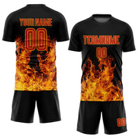 Custom Soccer Jersey, Black Red Gold Sportswear Jersey Shirt, Athletic Mesh Moisture Wicking Jersey, Casual Gift for Men, Style Soccer0293