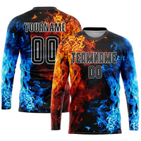 Custom Soccer Jersey, Black White Sportswear Jersey Shirt, Athletic Mesh Moisture Wicking Jersey, Casual Gift for Men, Style Soccer0295