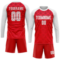 Custom Soccer Jersey, Red White Sportswear Jersey Shirt, Athletic Mesh Moisture Wicking Jersey, Casual Gift for Men, Style Soccer0312