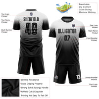 Custom Soccer Jersey, White Black Fashion Sportswear Jersey Shirt, Athletic Mesh Moisture Wicking Jersey, Casual Gift for Men