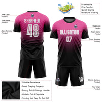 Custom Soccer Jersey, Pink White Black Fashion Sportswear Jersey Shirt, Athletic Mesh Moisture Wicking Jersey, Casual Gift for Men