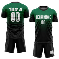 Custom Soccer Jersey, Kelly Green White Fashion Sportswear Jersey Shirt, Athletic Mesh Moisture Wicking Jersey, Casual Gift for Men
