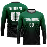 Custom Soccer Jersey, Kelly Green White Fashion Sportswear Jersey Shirt, Athletic Mesh Moisture Wicking Jersey, Casual Gift for Men