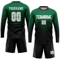 Custom Soccer Jersey, Kelly Green White Fashion Sportswear Jersey Shirt, Athletic Mesh Moisture Wicking Jersey, Casual Gift for Men