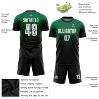 Custom Soccer Jersey, Kelly Green White Fashion Sportswear Jersey Shirt, Athletic Mesh Moisture Wicking Jersey, Casual Gift for Men