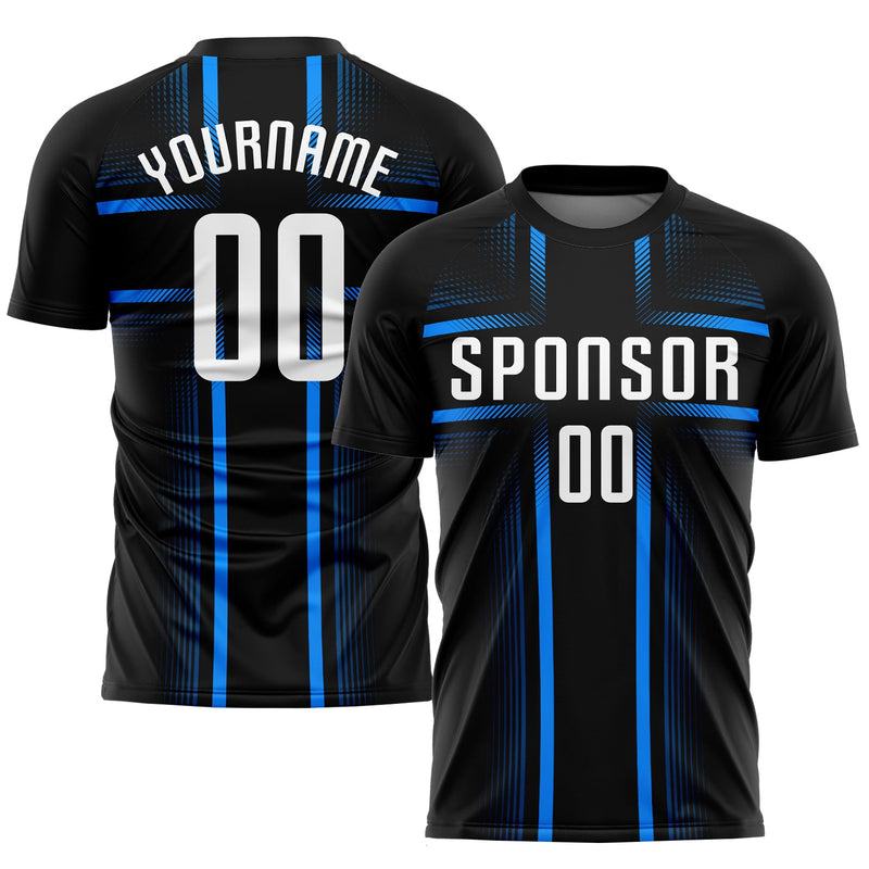 Custom Soccer Jersey, Black White Light Sportswear Jersey Shirt, Athletic Mesh Moisture Wicking Jersey, Casual Gift for Men, Style Soccer0522