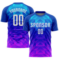 Custom Soccer Jersey, Royal White Light Sportswear Jersey Shirt, Athletic Mesh Moisture Wicking Jersey, Casual Gift for Men, Style Soccer0532