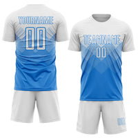 Custom Soccer Jersey, Blue White Sportswear Jersey Shirt, Athletic Mesh Moisture Wicking Jersey, Casual Gift for Men