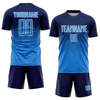 Custom Soccer Jersey, Navy Blue White Sportswear Jersey Shirt, Athletic Mesh Moisture Wicking Jersey, Casual Gift for Men