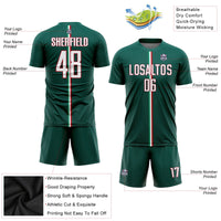 Custom Soccer Jersey, Green White Red Sportswear Jersey Shirt, Athletic Mesh Moisture Wicking Jersey, Casual Gift for Men