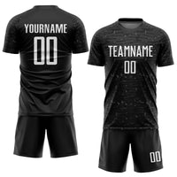 Custom Soccer Jersey, Black White Sportswear Jersey Shirt, Athletic Mesh Moisture Wicking Jersey, Casual Gift for Men, Style Soccer1040