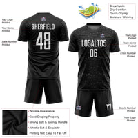 Custom Soccer Jersey, Black White Sportswear Jersey Shirt, Athletic Mesh Moisture Wicking Jersey, Casual Gift for Men, Style Soccer1040