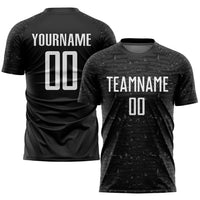Custom Soccer Jersey, Black White Sportswear Jersey Shirt, Athletic Mesh Moisture Wicking Jersey, Casual Gift for Men, Style Soccer1040
