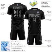 Custom Soccer Jersey, Black White Sportswear Jersey Shirt, Athletic Mesh Moisture Wicking Jersey, Casual Gift for Men, Style Soccer1476