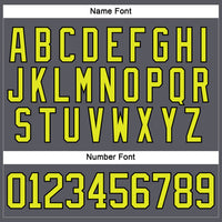 Custom Hockey Jersey, Gray Yellow Black Sportswear Jersey Shirt, Athletic Long Sleeve V Neck Jersey, Casual Gift for Men