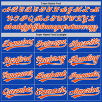 Custom Baseball Jersey, Blue Orange White Sportswear Jersey Shirt, Athletic Button Down Moisture Wicking Jersey, Casual Gift for Men