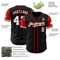 Custom Baseball Jersey, Black Sportswear Jersey Shirt, Athletic Button Down Moisture Wicking Jersey, Casual Gift for Men, Style TwoTone0017