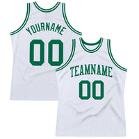 Custom Basketball Jersey, White Kelly Green Throwback Sportswear Jersey Shirt, Athletic Mesh Moisture Wicking Jersey, Casual Gift for Men