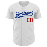 Custom Baseball Jersey, White Red Sportswear Jersey Shirt, Athletic Button Down Moisture Wicking Jersey, Casual Gift for Men, Style White1194
