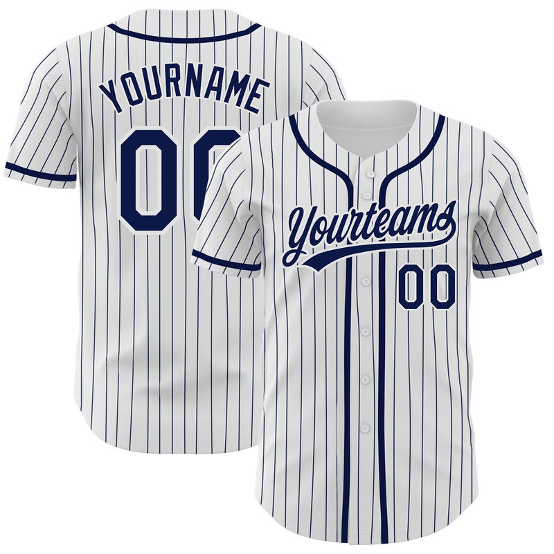 Custom Baseball Jersey, White Navy Sportswear Jersey Shirt, Athletic Button Down Moisture Wicking Jersey, Casual Gift for Men, Style White1199