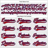 Custom Hockey Jersey, White Red Royal Sportswear Jersey Shirt, Athletic Long Sleeve V Neck Jersey, Casual Gift for Men