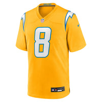 Omarion Hampton Los Angeles Chargers Football Jersey, Gold Sportswear Jersey Shirt, Lightweight Breathable Athletic Jersey, Casual Gift for Men