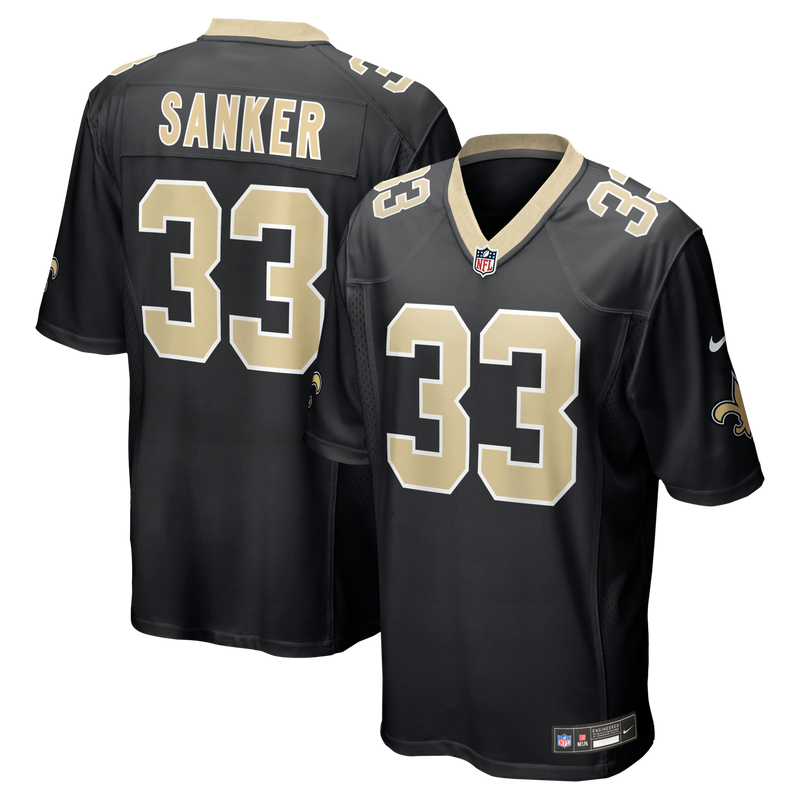 Jonas Sanker New Orleans Saints Football Jersey, Black Game Sportswear Jersey Shirt, Lightweight Breathable Athletic Jersey, Casual Gift for Men
