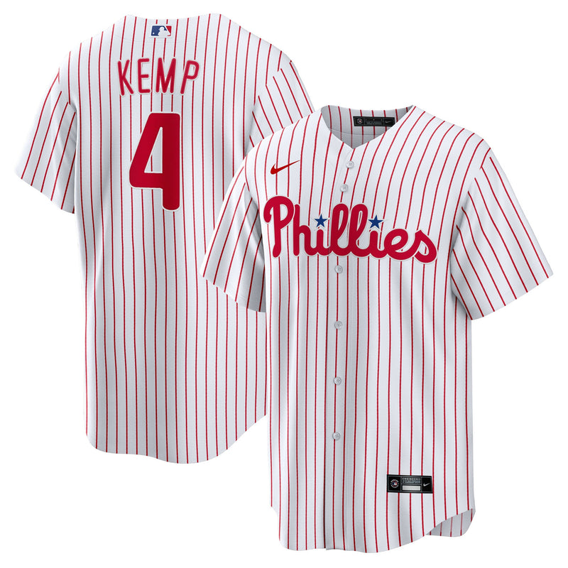 Otto Kemp Philadelphia Phillies Baseball Jersey, White Sportswear Jersey Shirt, Lightweight Breathable Athletic Jersey, Casual Gift for Men
