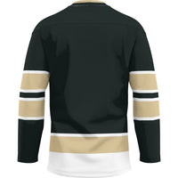 Purdue Boilermakers Hockey Jersey, Gold Sportswear Jersey Shirt, Long Sleeve Hockey Sweater Jersey, Casual Gift for Men