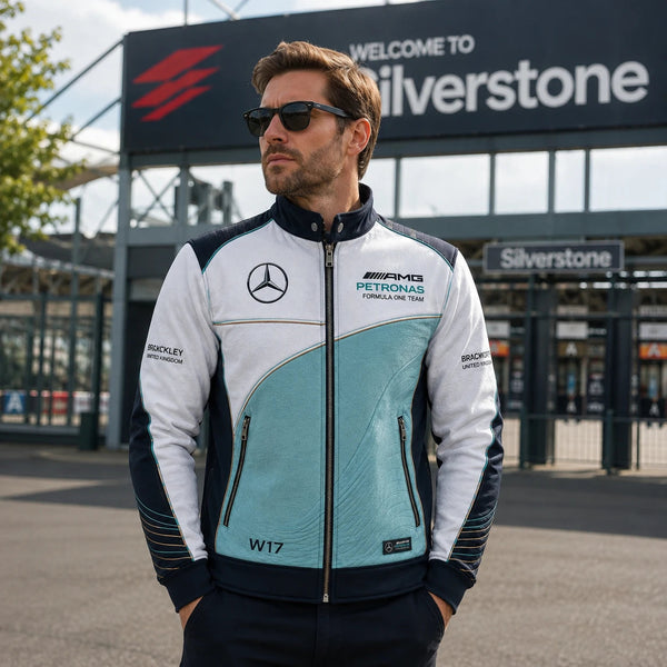 Paddock Calm - AMG Teal and White Panel Jacket - main