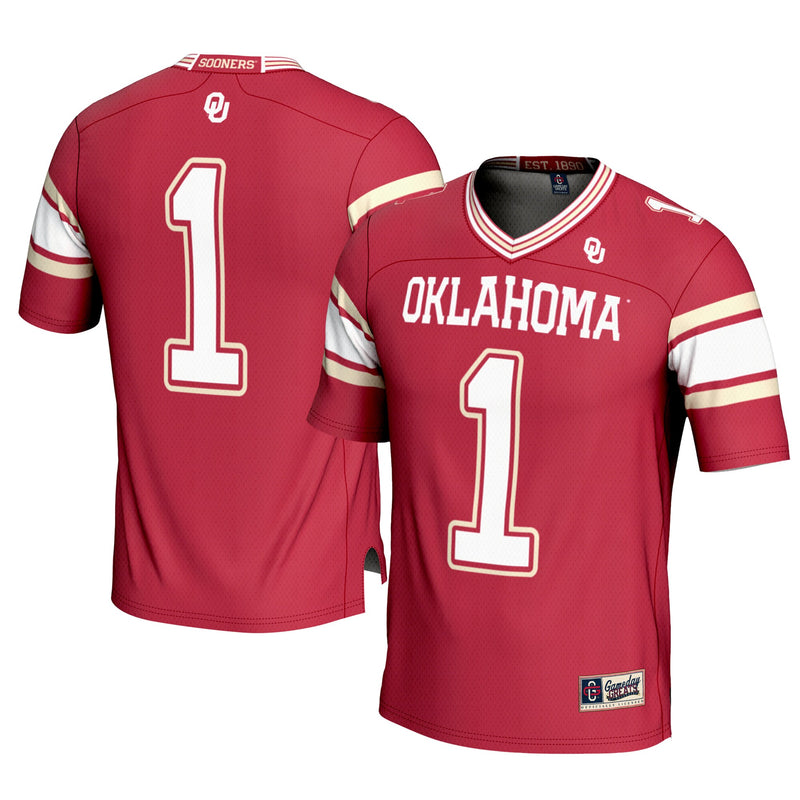 Oklahoma Sooners Football Jersey, Crimson Sportswear Jersey Shirt, Lightweight Breathable Athletic Jersey, Casual Gift for Men, Style 200589000