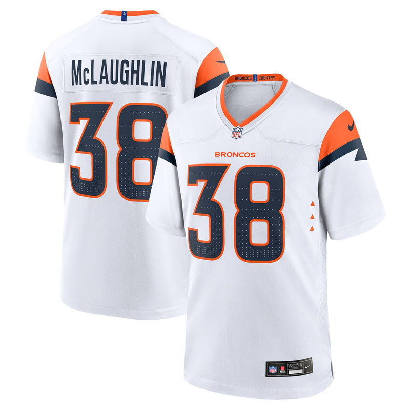 Jaleel McLaughlin Denver Broncos Football Jersey, White Sportswear Jersey Shirt, Lightweight Breathable Athletic Jersey, Casual Gift for Men