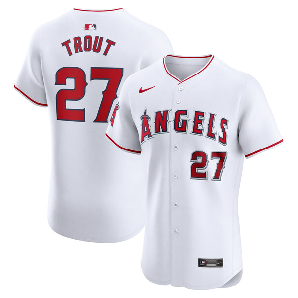 Los Angeles Angels Mike Trout White Home Elite Player Jersey