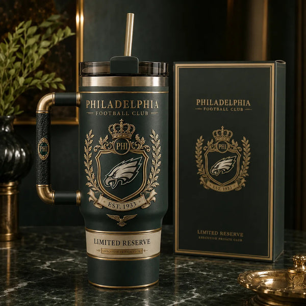 PHI Heritage Crest - Deep Green and Gold Drinkware - main