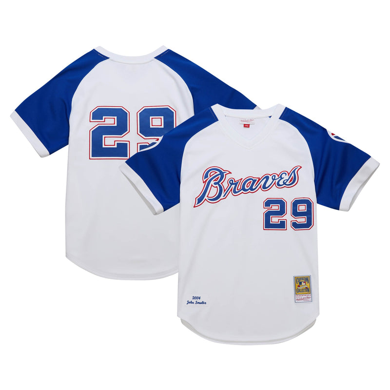 John Smoltz Atlanta Braves Baseball Jersey, White Authentic Sportswear Jersey Shirt, Lightweight Breathable Athletic Jersey, Casual Gift for Men