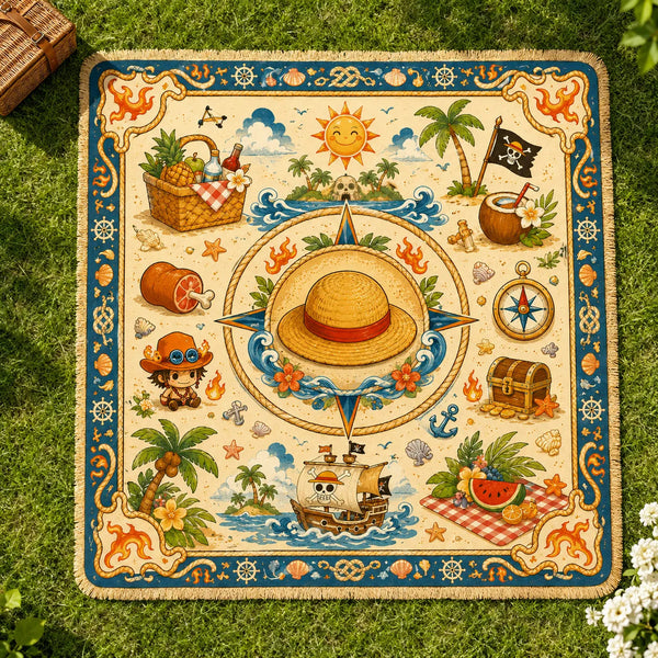Straw Hat Meridian - Centered Compass Medallion Rug - main