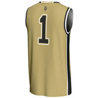 UCF Knights Basketball Jersey, Gold Lightweight Sportswear Jersey Shirt, Sleeveless Athletic Tank Jersey, Casual Gift for Men, Style 200845005