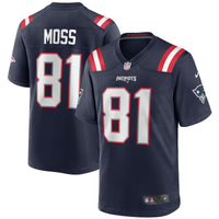 Randy Moss New England Patriots Football Jersey, Navy Game Sportswear Jersey Shirt, Lightweight Breathable Athletic Jersey, Casual Gift for Men