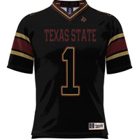 Texas State Bobcats Football Jersey, Black Sportswear Jersey Shirt, Lightweight Breathable Athletic Jersey, Casual Gift for Men