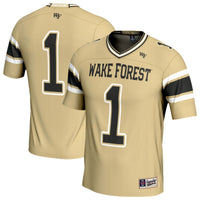 Wake Forest Demon Deacons Football Jersey, Gold Fashion Sportswear Jersey Shirt, Lightweight Breathable Athletic Jersey, Casual Gift for Men