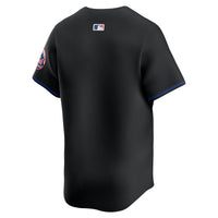 New York Mets Baseball Jersey, Black Limited Alternate Sportswear Jersey Shirt, Lightweight Breathable Athletic Jersey, Casual Gift for Men