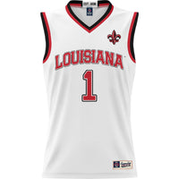 Louisiana Ragin' Cajuns Basketball Jersey, White Lightweight Sportswear Jersey Shirt, Sleeveless Athletic Tank Jersey, Casual Gift for Men