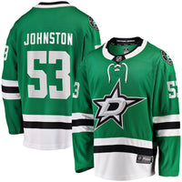 Wyatt Johnston Dallas Stars Hockey Jersey, Green Breakaway Home Sportswear Jersey Shirt, Long Sleeve Hockey Sweater Jersey, Casual Gift for Men