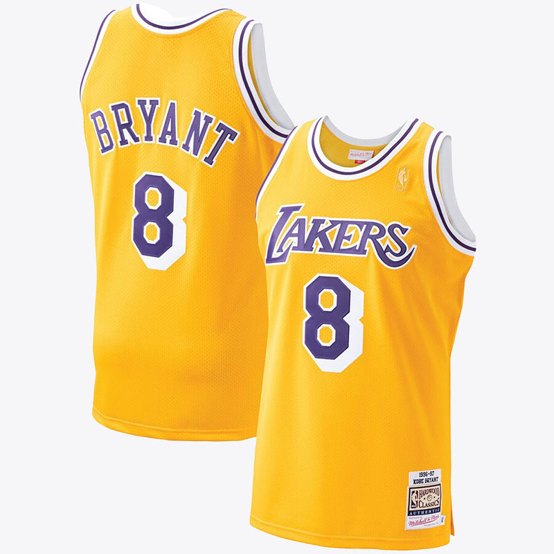 Kobe Bryant Hardwood Classics 1996-97 Authentic Basketball Jersey, Sportswear Jersey Shirt, Sleeveless Athletic Tank Jersey, Casual Gift for Men