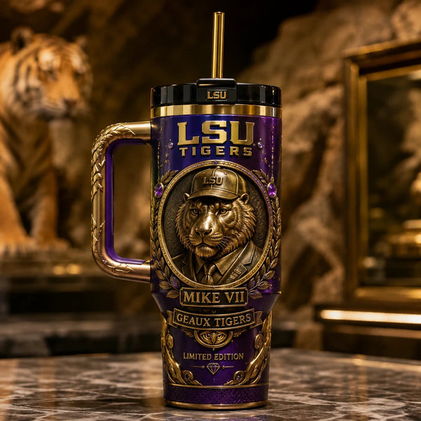 LSU Gold and Purple - The Mike VII Medallion Tumbler - main