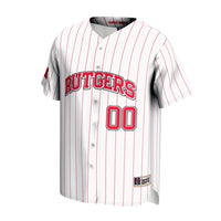Rutgers Scarlet Knights Baseball Jersey, White Lightweight Sportswear Jersey Shirt, Lightweight Breathable Athletic Jersey, Casual Gift for Men