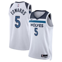 Anthony Edwards Minnesota Timberwolves Basketball Jersey, White Sportswear Jersey Shirt, Sleeveless Athletic Tank Jersey, Casual Gift for Men