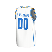UCLA Bruins Basketball Jersey, White Fashion Lightweight Sportswear Jersey Shirt, Sleeveless Athletic Tank Jersey, Casual Gift for Men