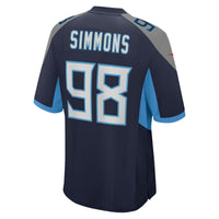 Jeffery Simmons Tennessee Titans Football Jersey, Navy Game Sportswear Jersey Shirt, Lightweight Breathable Athletic Jersey, Casual Gift for Men